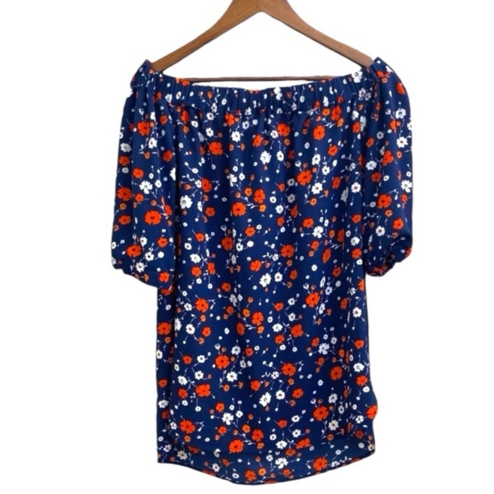 MICHAEL Michael Kors Women's Off The Shoulder Floral Blouse Top Flowy
Size M